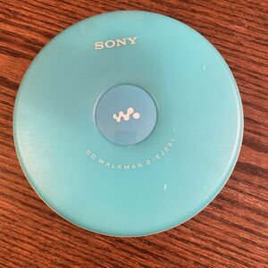 Sony CD Walkman D-EJ001 Portable CD Player Aqua Blue And White, Tested, USED